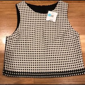 TOP SHOP Boxy Sleeveless Gingham Top